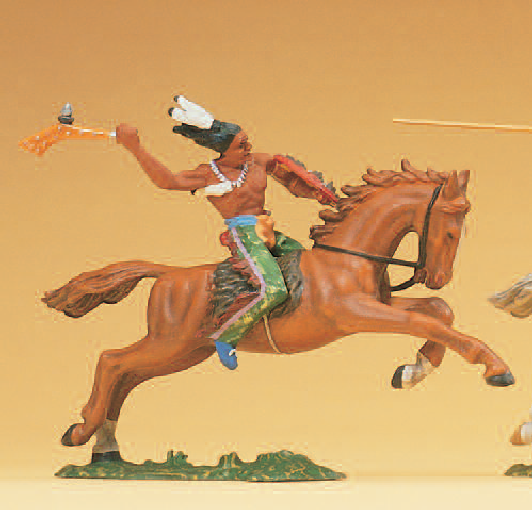 Indianer reitend, mit Bogen