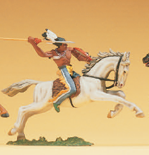 Indianer reitend, mit Bogen