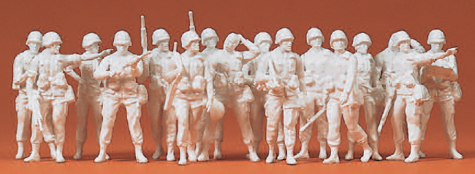 US-Infanterie modern. 16 unbemalte Miniaturfiguren. Bausatz.