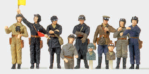 Panzerbesatzungen. UdSSR 1942. 10 unbe- malte Miniaturfiguren. Bausatz