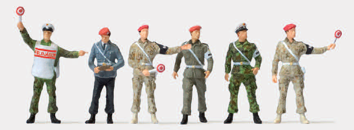 Feldjäger Bundeswehr. 6 unbemalte Miniaturfiguren. Bausatz