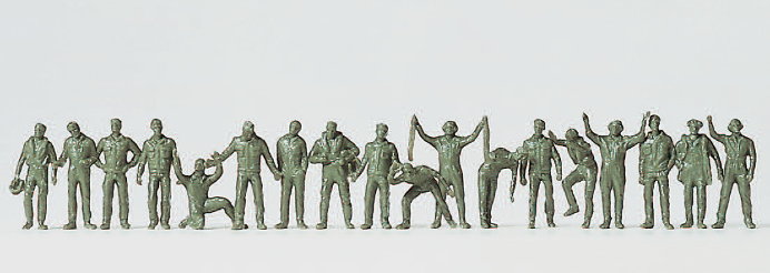 Piloten, Bodenpersonal. Bundeswehr/NATO. 18 unbemalte Miniaturfiguren. Bausatz