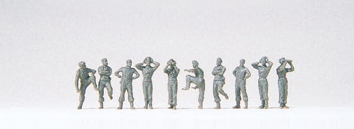 Panzerbesatzungen. Deutsches Reich 1939-45. 10 unbemalte Miniaturfiguren. Bausatz