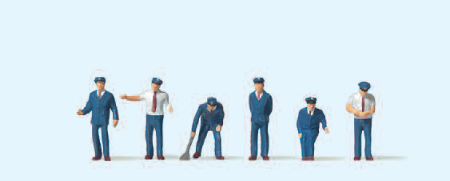 Japanisches Bahnpersonal