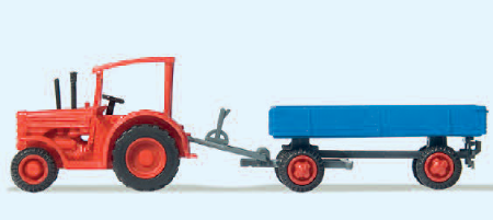 Hanomag-Schlepper mit Anhänger. Fertigmodell