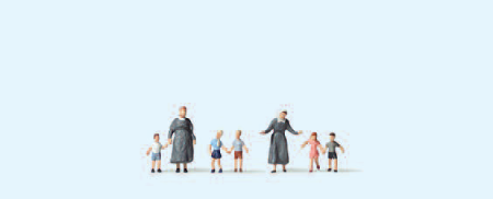 Diakonisse mit Kindern